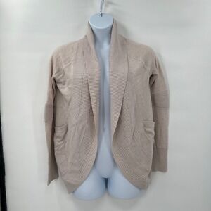 Lululemon Transformation Wrap Cardigan Sweater 8 Grey Taupe‎ Oversized Bamboo